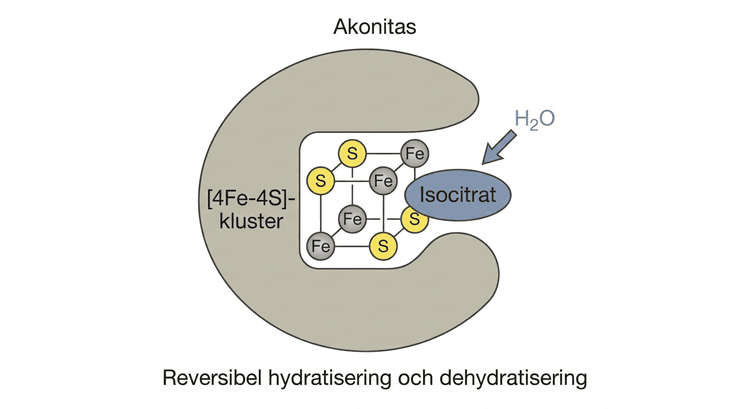 Isocitrat bundet till akonitasets järn-svavelkluster