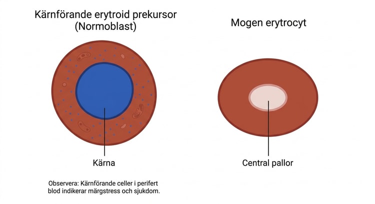 Mikroskopibild av kärnförande erytroid prekursor