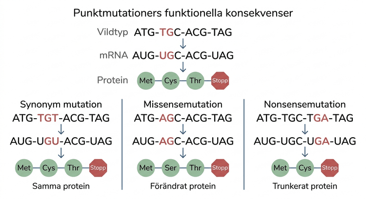 Funktionell klassifikation av kodande punktmutationer