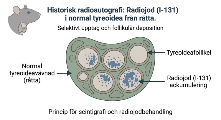 Historisk radioautografi av radiojoddeposition i normal tyreoideavävnad från råtta