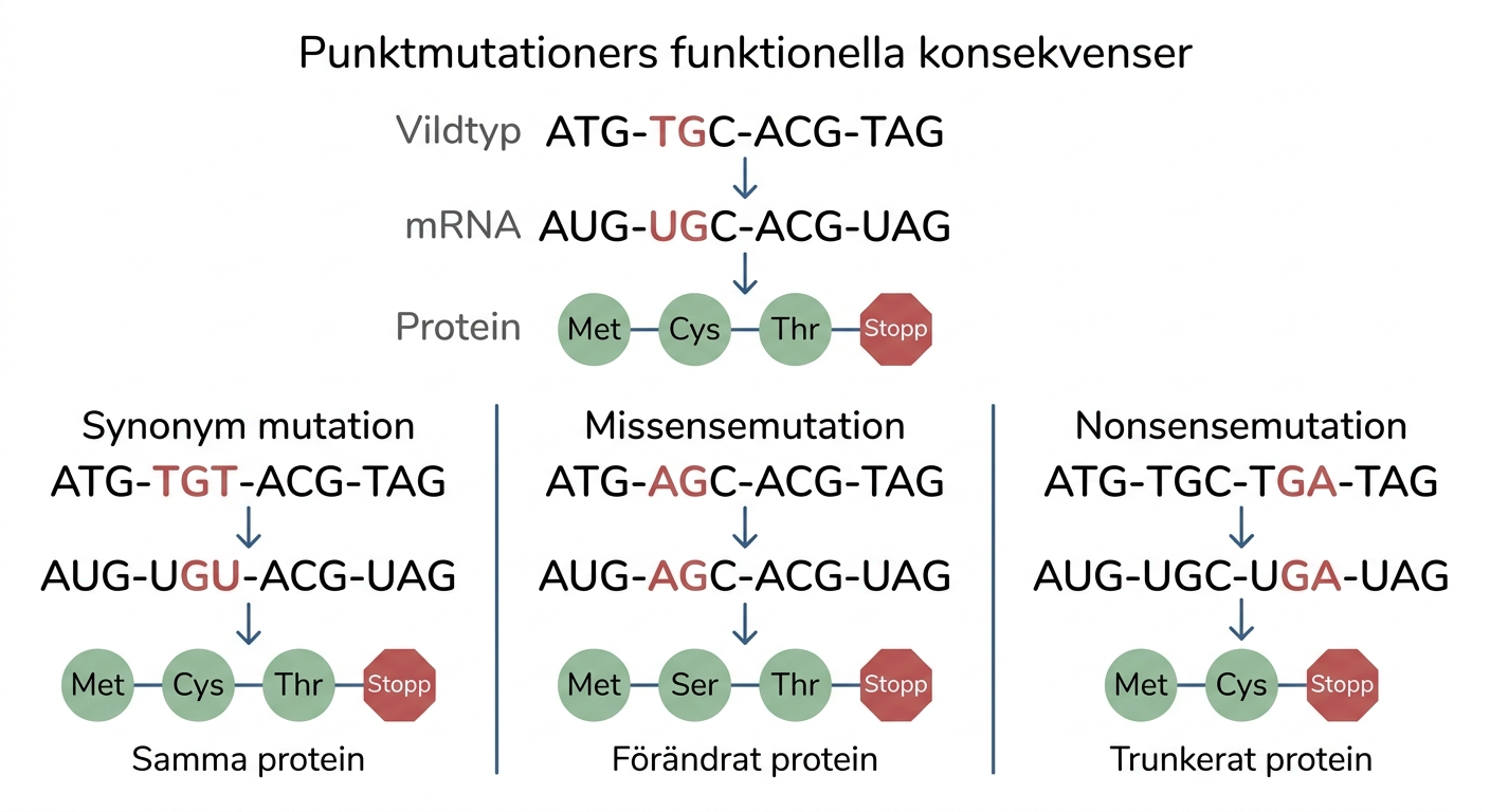 Funktionell klassifikation av kodande punktmutationer