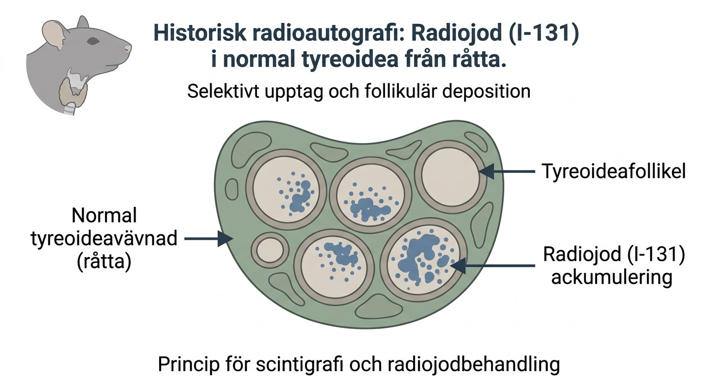 Historisk radioautografi av radiojoddeposition i normal tyreoideavävnad från råtta